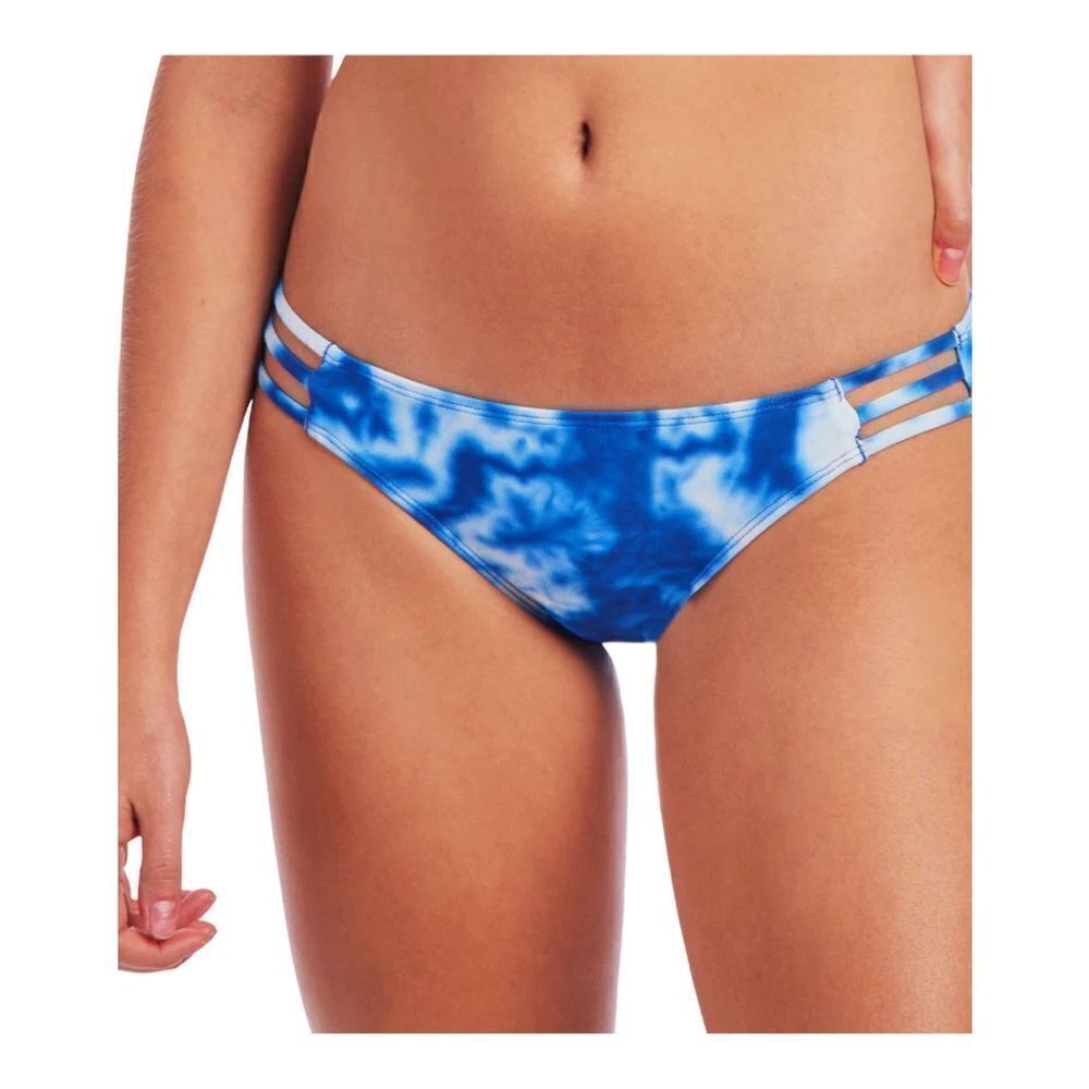 Cyn Luca Women’s Blue White‎ Tie Dye Strappy Side Bikini Bottom Size Large